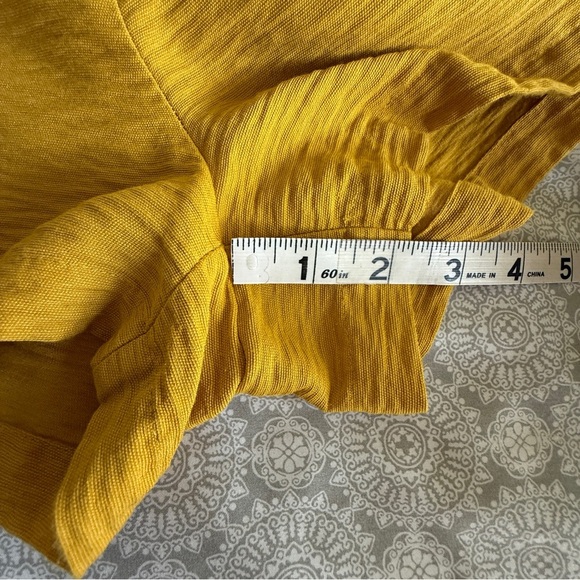 Hem & Thread Mustard Yellow High Waist Shorts Size L - Picture 9 of 9